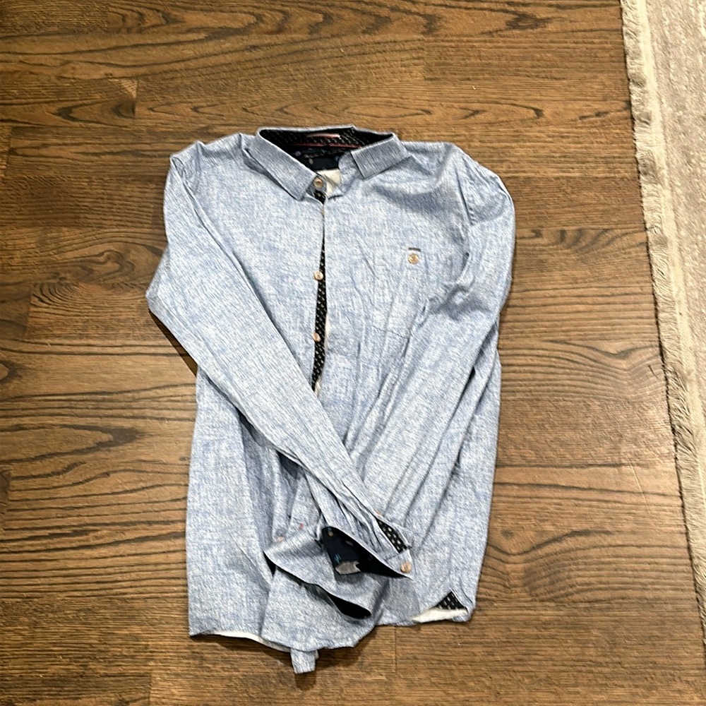 Ted Baker Button Down - Blue Size 4